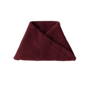 Zara Burgundy Ribbed Knit Scarf